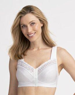 Forknappet bh Broderie Anglaise - G90 - Miss Mary