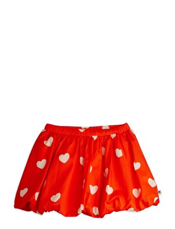 Mini Rodini Hearts Aop Woven Balloon Skirt - Red - 128/134