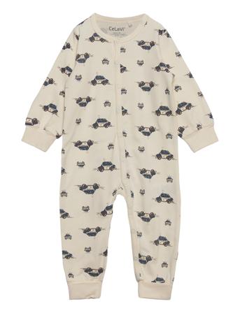 Nightsuit W. Aop Pyjamas Sie Jumpsuit Creme CeLaVi*Betinget Tilbud