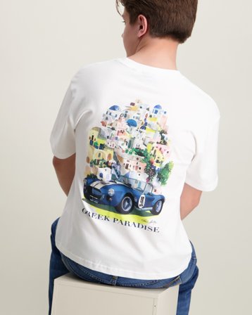 Kids ONLY OSJSHELBY RLX SS LIC TEE Hvit T-skjorter Gutt - Kids Brand Store