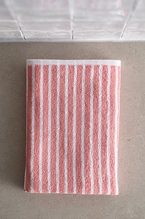 Jotex - Badhanddoek 70x140 Cm Roze/wit Roze/wit - DIXIE - Koop Badlakens bij Jotex