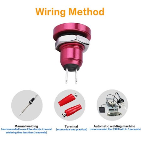 1A 24V 8mm Mini Vattentät Bil Momentan Tryckknapp Strömbrytare Zink Aluminiumlegering