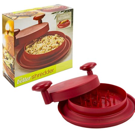 Köttrivare förhindrar halkbas Effektiv manuell köttrivare med handtag för kyckling nötkött röd