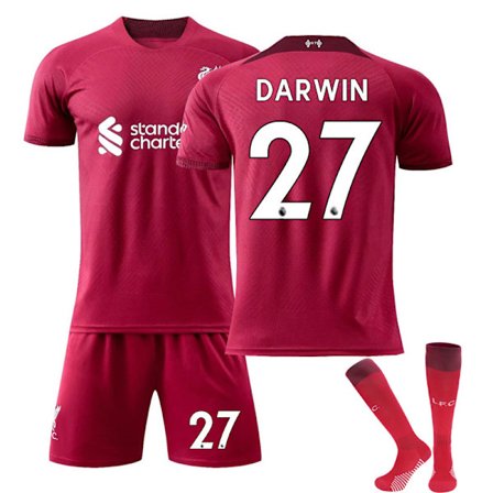 22-23 Liverpool Home Kids Football Shirt Kit nr 27 Darwin Núñez 22