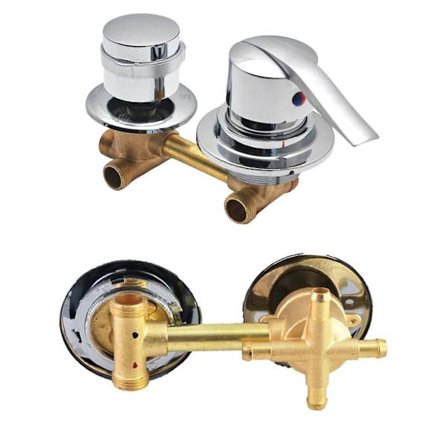 2/3/4/5-vägs blandare i mässing för dusch, gängad/intubationsblandare för dusch, kallt och varmt vatten badkar kran för duschkabin/ångrum - WELLNGS