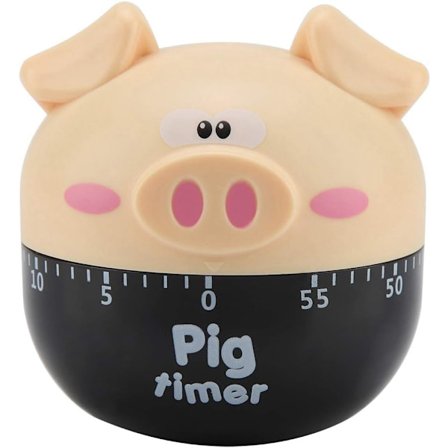 Sød tegneserie gris køkkenur, mekaniske timere tæller, til madlavning timing værktøj vækkeur, bærbar vækkeur køkken madlavningsværktøj