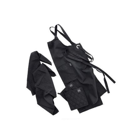 Pillivuyt förkläde/textilset Svart 5 delar