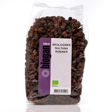 Biogan Rosiner Mørke Ø 1 kg, Helse & Madvarer, Tørret Frugt, Rosiner