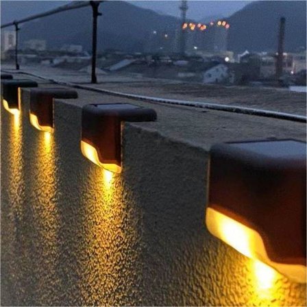 Vandtætte LED Solar Dæk Lys Udendørs Hegn Lampe Have Trin Lys Trappe Rækværk 4 stk