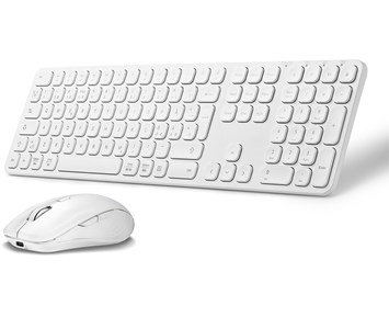Andersson WSK-M3000 - Wireless Keyboard and Mouse Kit 2.4G+BT White - Trådlöst tangentbord och mus med lång batteritid
