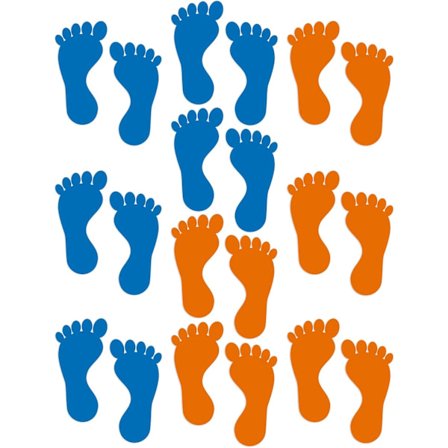 10 par selvklæbende fodaftryk gulv klistermærker vandtætte farverige fod gulv klistermærker væg klistermærker tapet, til børns soveværelse, børnehave,