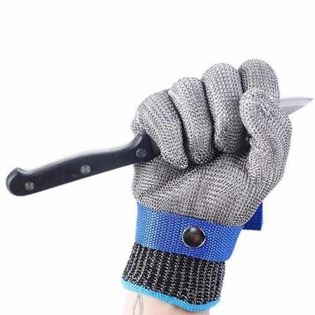 Nivå 5 Anti-skärhandske i rostfritt ståltråd, skärbeständig nät