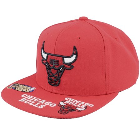 Mitchell & Ness - NBA Rot snapback Cap - Chicago Bulls Front Face Red Snapback @ Hatstore