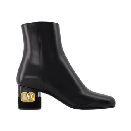 Valentino Garavani, Heritage Boot in Czarny Leather Czarny, Kobieta, Rozmiar: 40 EU