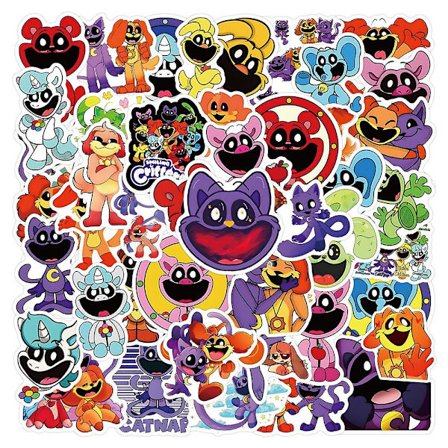 Db 50Pcs Smilling Critters Stickers Pakke Horror Spil Tegneserie Catnap Hoppy Hopscotch Dekal til Guitar Bagage Tide Skateboard Bærbar
