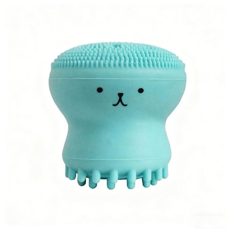 ErgoVetomic puhdistusharja kaksipuolinen silikoninen paholaiskala-kasvoharja