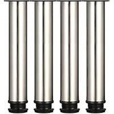 Säädettävät jalat 250mm korkeus, paksunnetut kaapin jalat, pöydän jalat, huonekalujen jalat, harjattu ruostumaton teräs, säädettävä korkeus 0-15mm