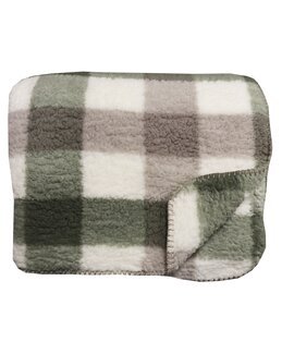 Teddyplaid Valter ternet 130x170 cm Grøn