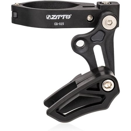 Enkelhastighetskedjestyrare kompatibel med mountainbike-ram, skydd för sadelrör i aluminiumlegering, kedjespännartillbehör