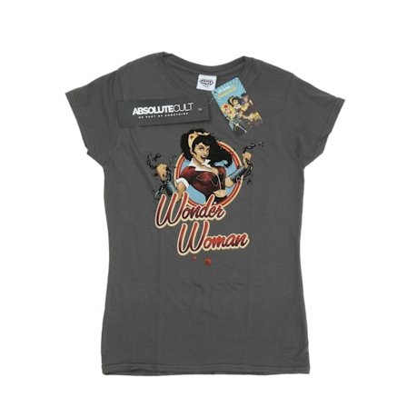 Wonder Woman Womens/Ladies Bombshells Badge Heather T-Shirt L C