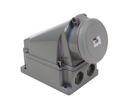 Garo UI 263-12 S + RU Vägguttag IP44, 3-polig, 63A Grå, 12 h, Anslutningsdon & kablar