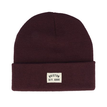 Brixton - Rot Cuff Mütze - Woodburn Watch Cap Beanie Port Cuff @ Hatstore