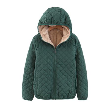 Kvinnor Enfärgad Med Fickor Hoodjacka Front Zip Coat