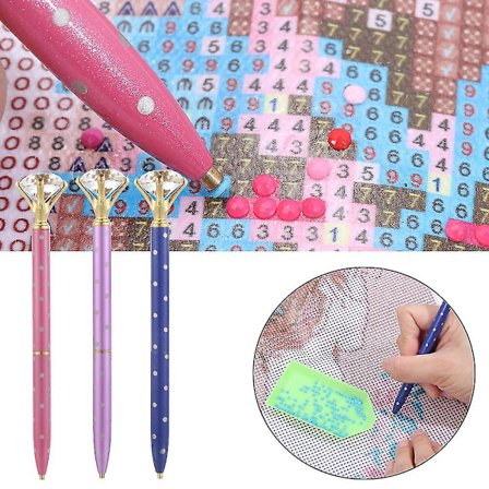 3 st Arts Point Borrpennor DIY Diamantkristallpennor 5D Diamantmålning