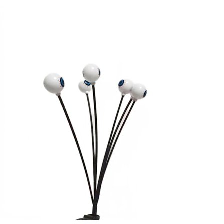 1 pakke Horror Eyeball Solar Have Lamper Halloween Dekoration Udendørs, Svingende Firefly Strips 6 LED Lilla Spøgelseslys