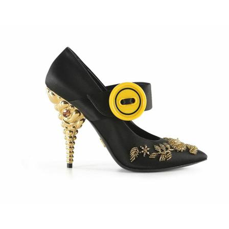 Prada Vintage Pumps Sort, Dame Vintage Sko, Størrelse: 39 EU