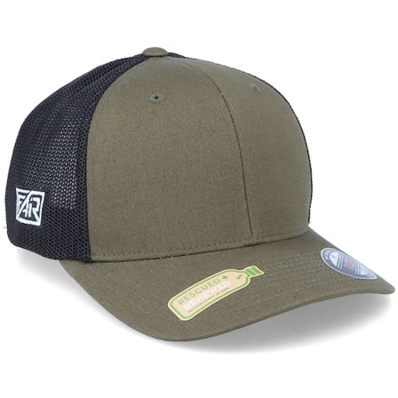 Fair - Verde trucker Boné - Organic Fair Logo Trucker Olive/Black Flexfit @ Hatstore
