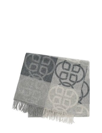 GANT Monogram Wool Scarf - Grey - ONE SIZE