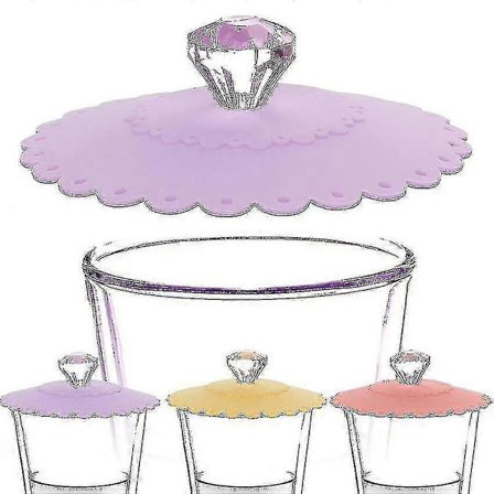 3 stk Diamant Silikon Forseglet Støvtett Glass Koppdeksel Kaffekrus Sugelukking Lekkasjesikre Forseglinger Kruslokk