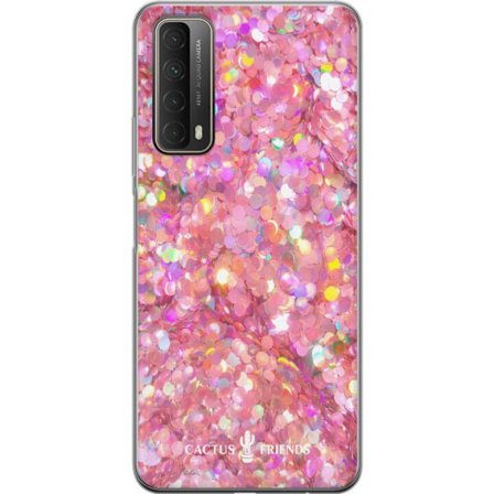 Kompatibel Mobilcover til Huawei Huawei P smart 2021 Cactus and Friends – PinkGlitter