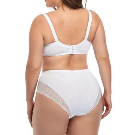 Blommiga spetsunderkläder för kvinnor Plus Size BH Set D Cup XL 2XL 3XL 4XL 5XL 6XL Full Cup BHar och ultratunna kalsonger White 90D