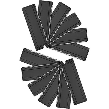 12 stk. udskiftningsblade til hårfjerning på ryg og krop, refill-kassetter til rygbarbering