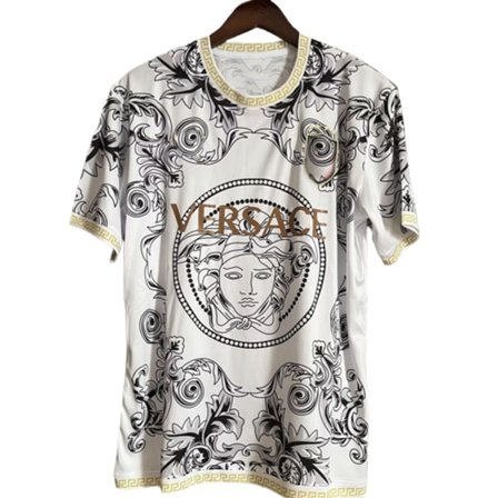 23-24 Italiensk träningsdräkt vit anpassad tröja träningsdräkt kortärmad tröja T-shirt