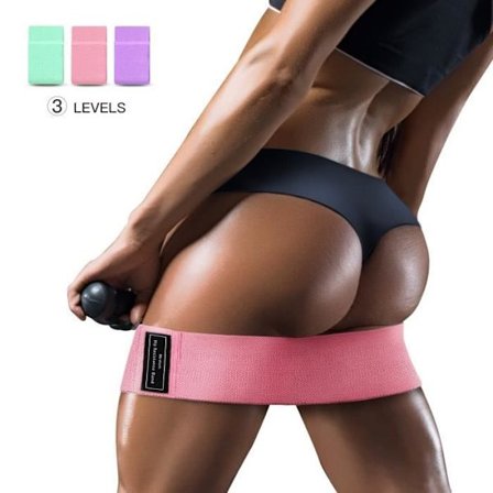 Sosenfer - Motståndsband för ben och höfter - 3 motståndsnivåer - Rosa