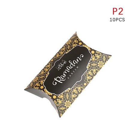 10 st EID Mubarak kudde form godis lådor Ramadan Kareem dekor 1