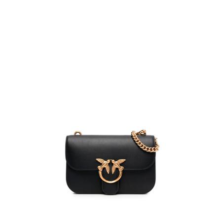 Pinko, Love Bell Clic Simply Shoulder Bag Zwart, Dames, Maat:ONE Size
