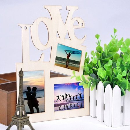 Sweet Wooden Hollow Love fotoram Heminredningskonst DIY