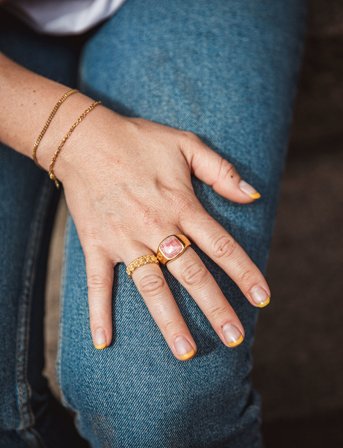 IX Studios Ix Crunchy Curb Ring - Gold - 52