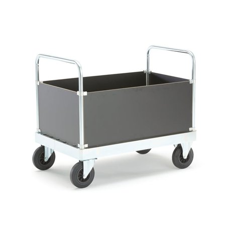 Lådvagn, 1000x700x960 mm, elförzinkad ram , MDF-skivor, utan broms