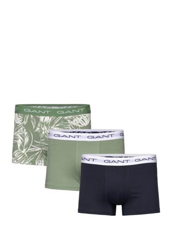 Tropical Leaves Print Trunk 3-Pack Boksershorts Kakigrønn GANT*Betinget Tilbud