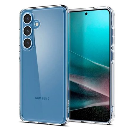 Spigen Ultra hybridi suojakotelo Samsung Galaxy S25+ -puhelimelle, jossa on iskuja vaimentavat kulmat - läpinäkyvää