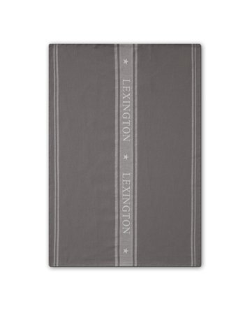 Lexington Icons cotton jacquard star kitchen towel, gray/white