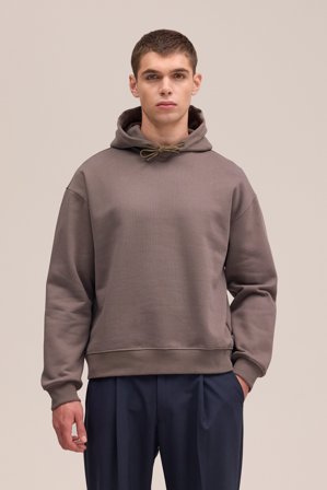 NN.07 David Hoodie 3014 Hoodie Male Brown Organic Cotton