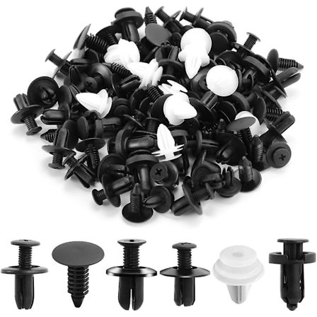 Bil Fastgørelsesclips, Bil Karrosseri Trim Fastgørelse, Køretøj Fastholdelsesclips Plastiknitter, til Bilers Dørpaneler, Stærk og Robust, 100 STK