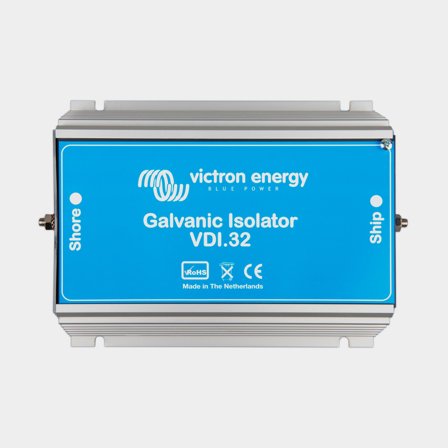 Victron Galvanic Isolator VDI-64 A galvanisk isolator för båt i aluminium, 64A maxström, skyddar mot korrosion