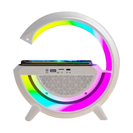 Nattlys Bluetooth-høyttaler LED Trådløs lading Timer Vekkerklokke Lampe Nylig ankommet